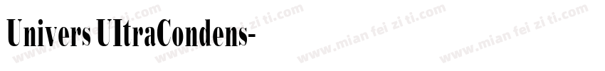 Univers UItraCondens字体转换